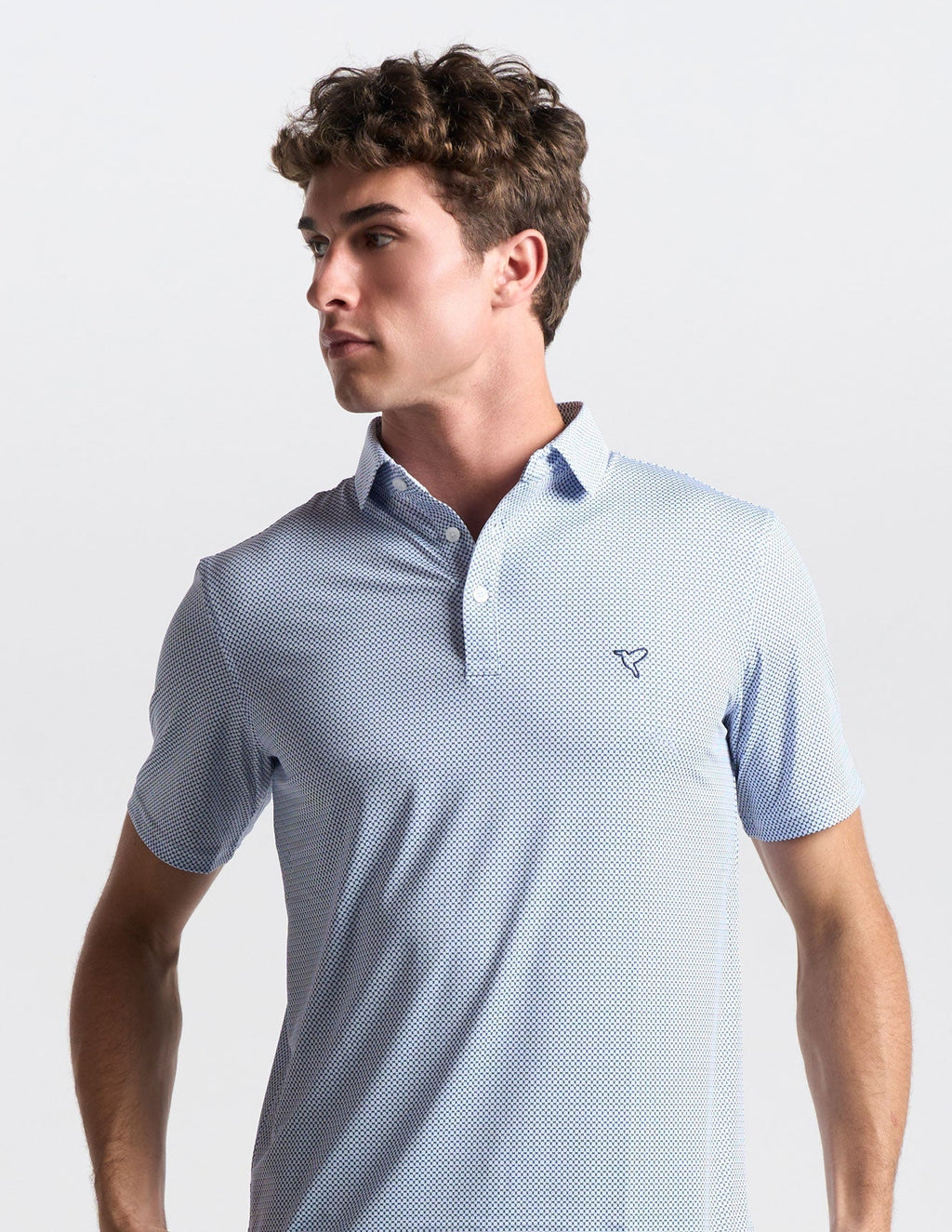 NoFlop Golf Polo - Blue Bowtie (The Texas Wedge Enthusiast)